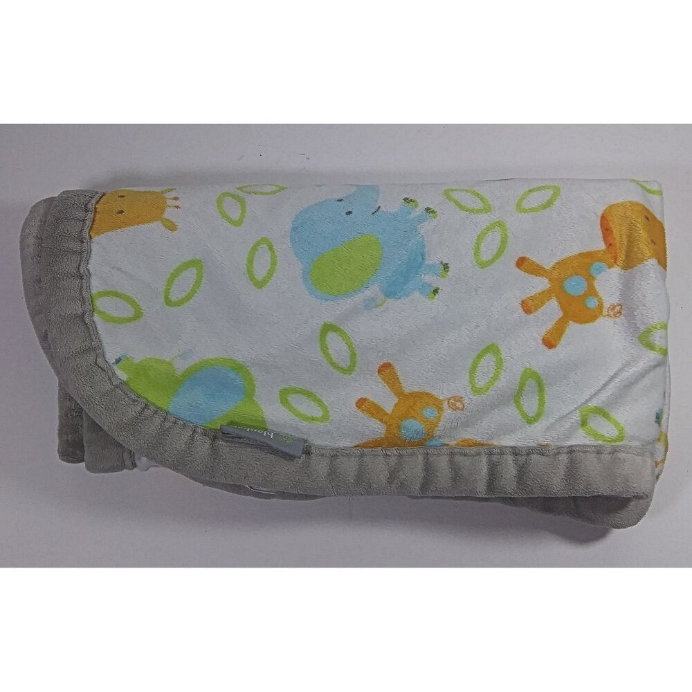 Blankets and Beyond Baby Blanket 29in Animal Safari Security Lovey Elephant Boy